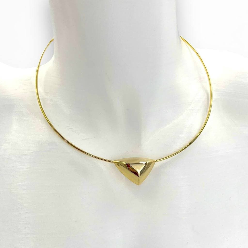 Gargantilha Folheado A Ouro - Triângulo