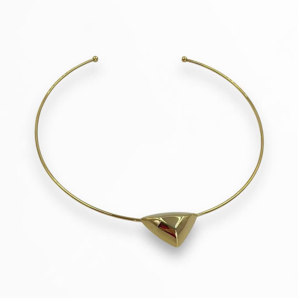 Gargantilha Folheado A Ouro - Triângulo