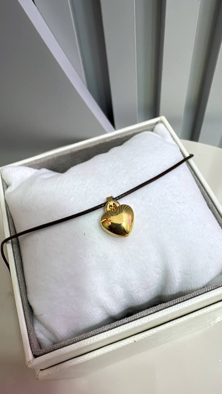 Colar Pingente Coração Dourado