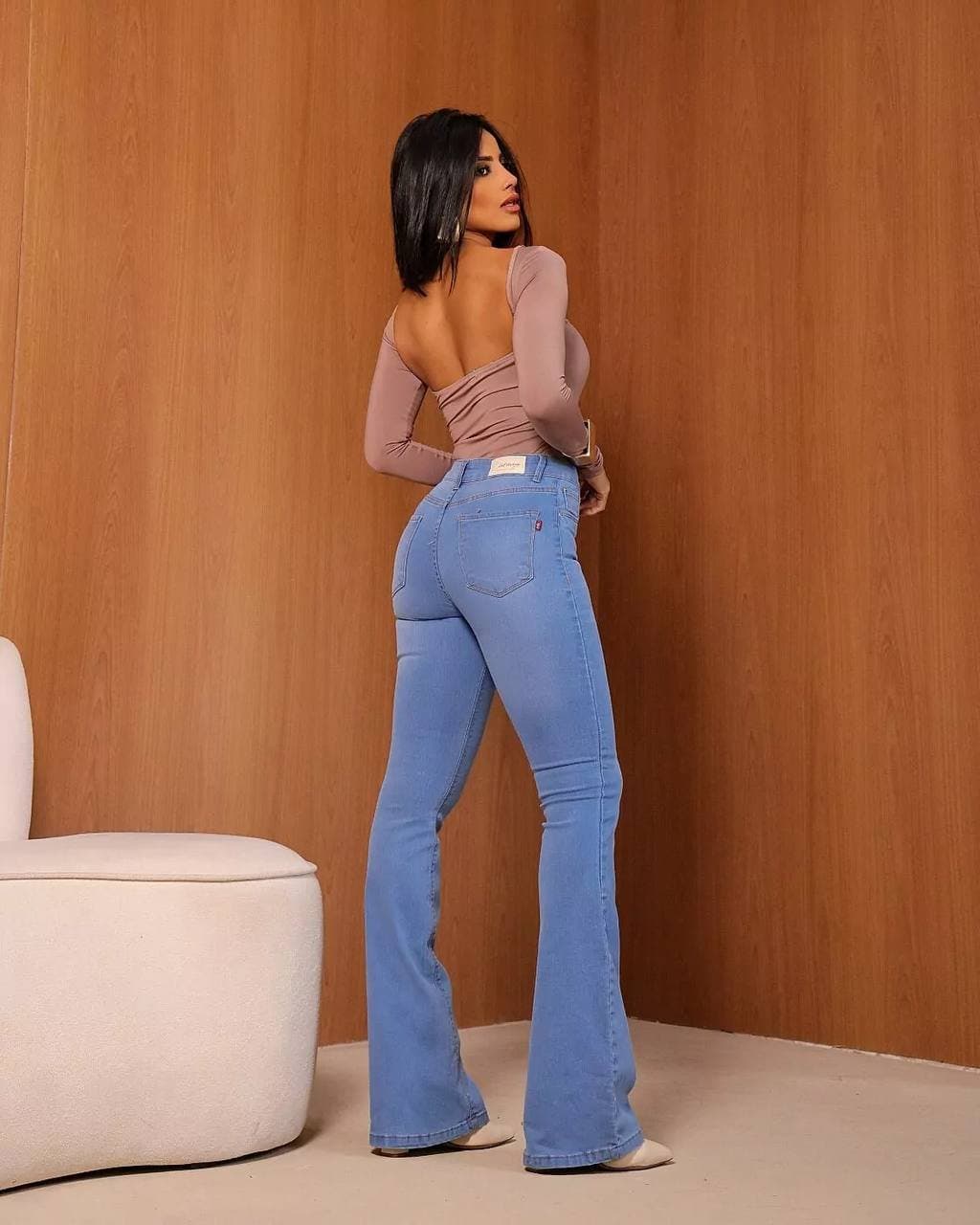 Calça Flare Carmen Jeans Azul