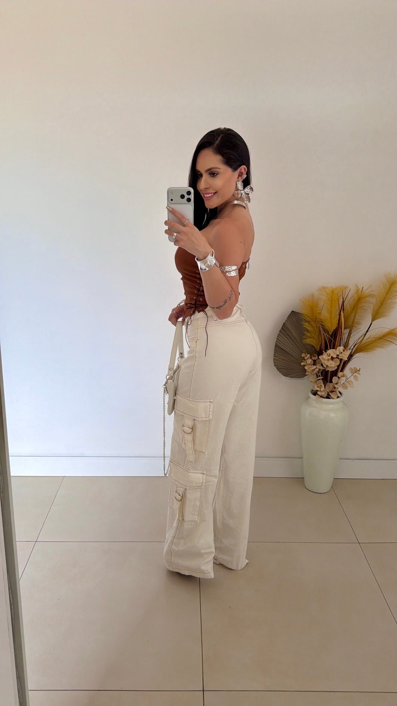 Calça Wide Leg Jeans Branca