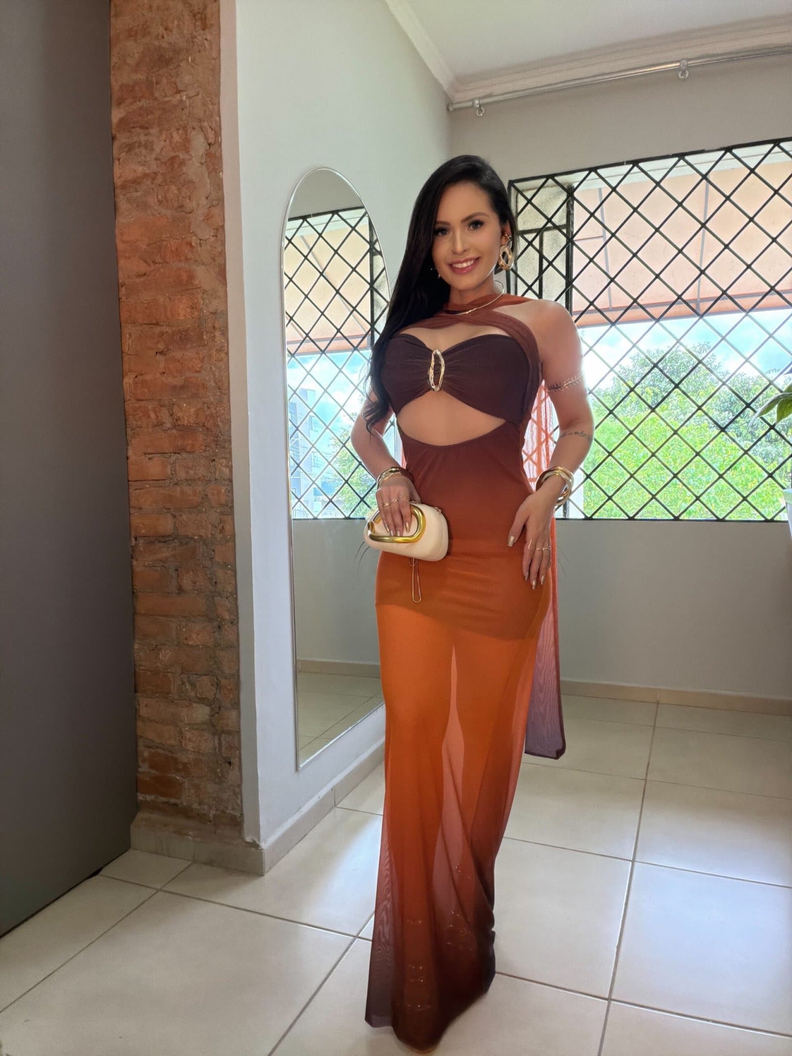 Vestido Longo Virgínia Tule