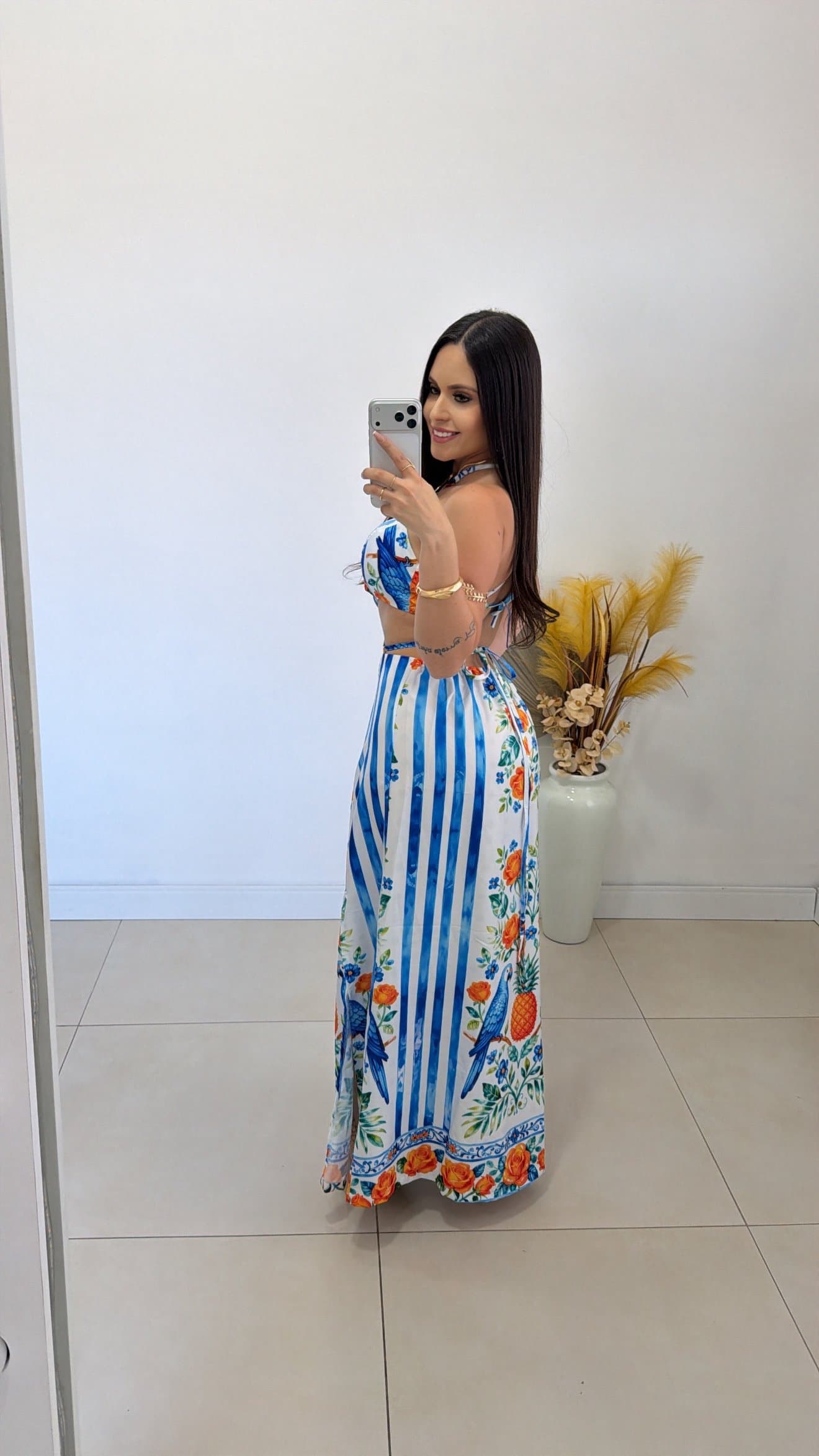 Vestido Longo Estampado Melissa