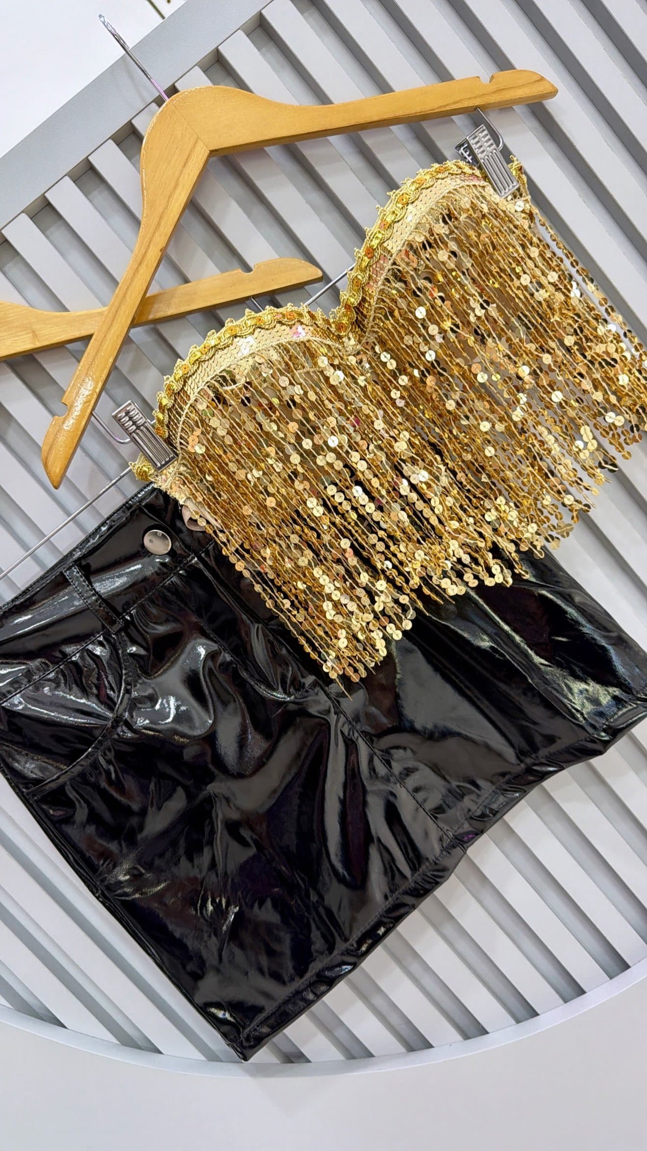 Cropped Top com Franjas Paetes Shine