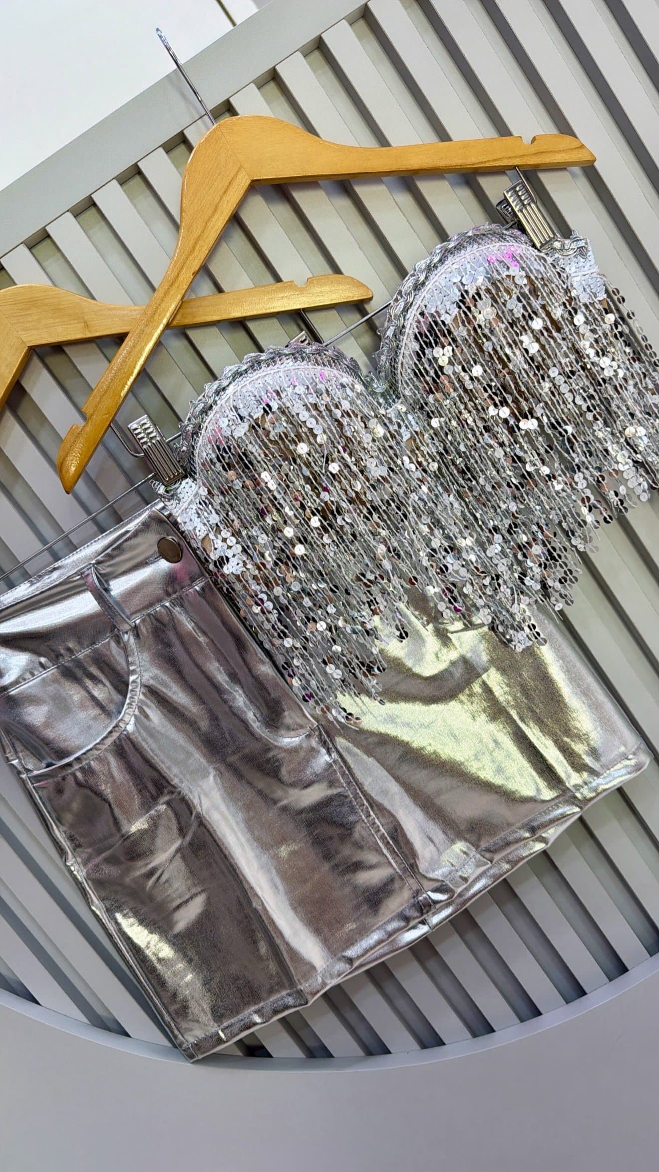 Cropped Top com Franjas Paetes Shine