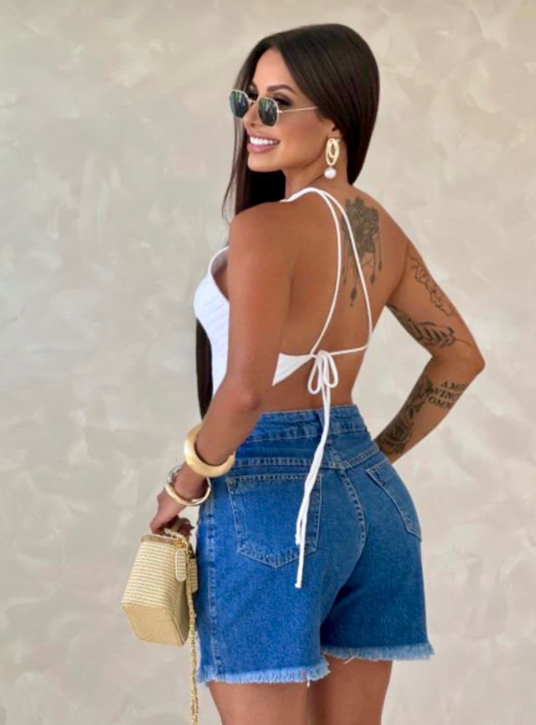 Blusa Lenço Tricot Bali