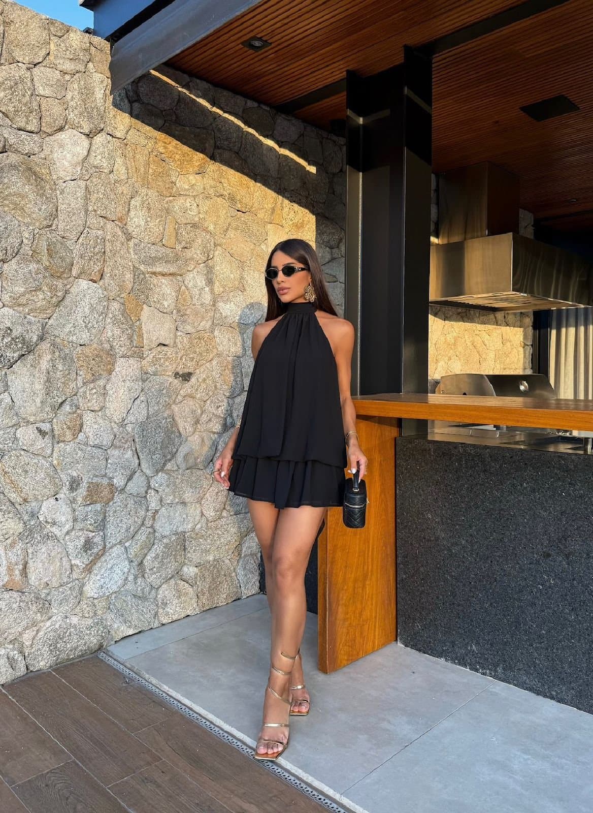 Vestido/macaquinho Joy Chiffon