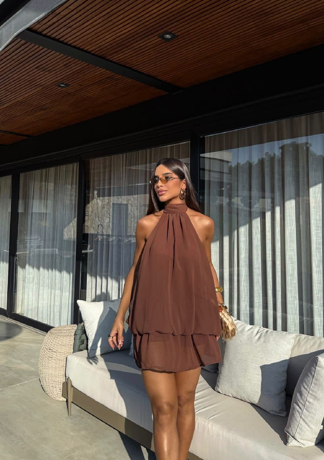 Vestido/macaquinho Joy Chiffon