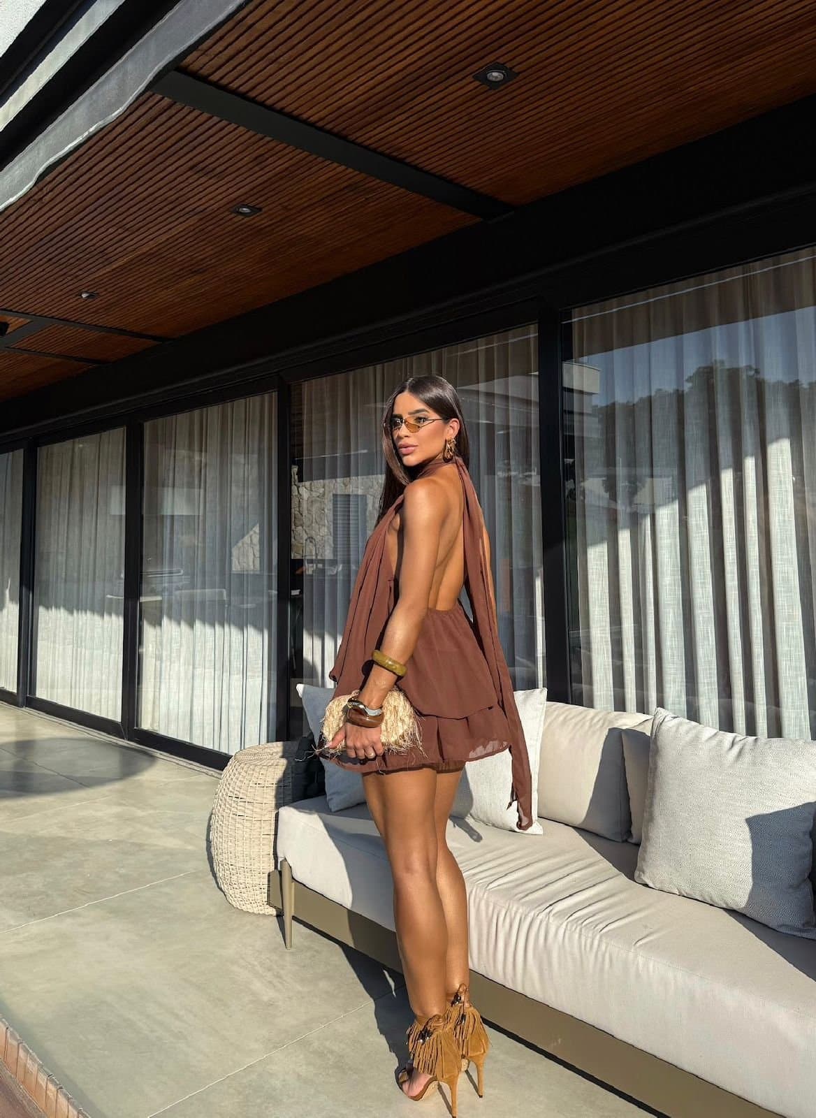 Vestido/macaquinho Joy Chiffon