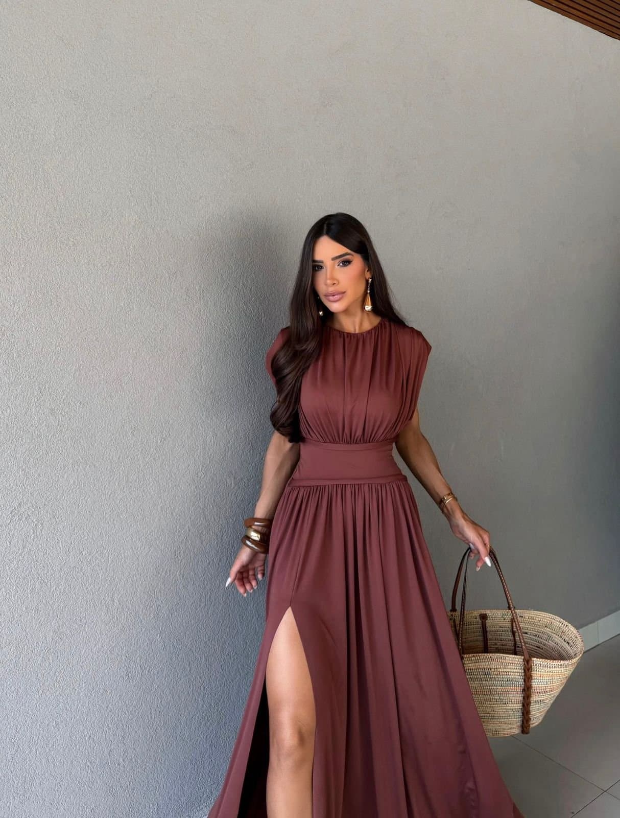 Vestido Fluit Madonna Marrom