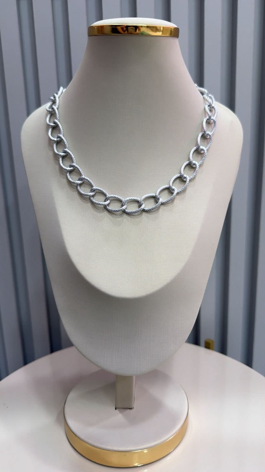 Colar Corrente Prata Trabalhada