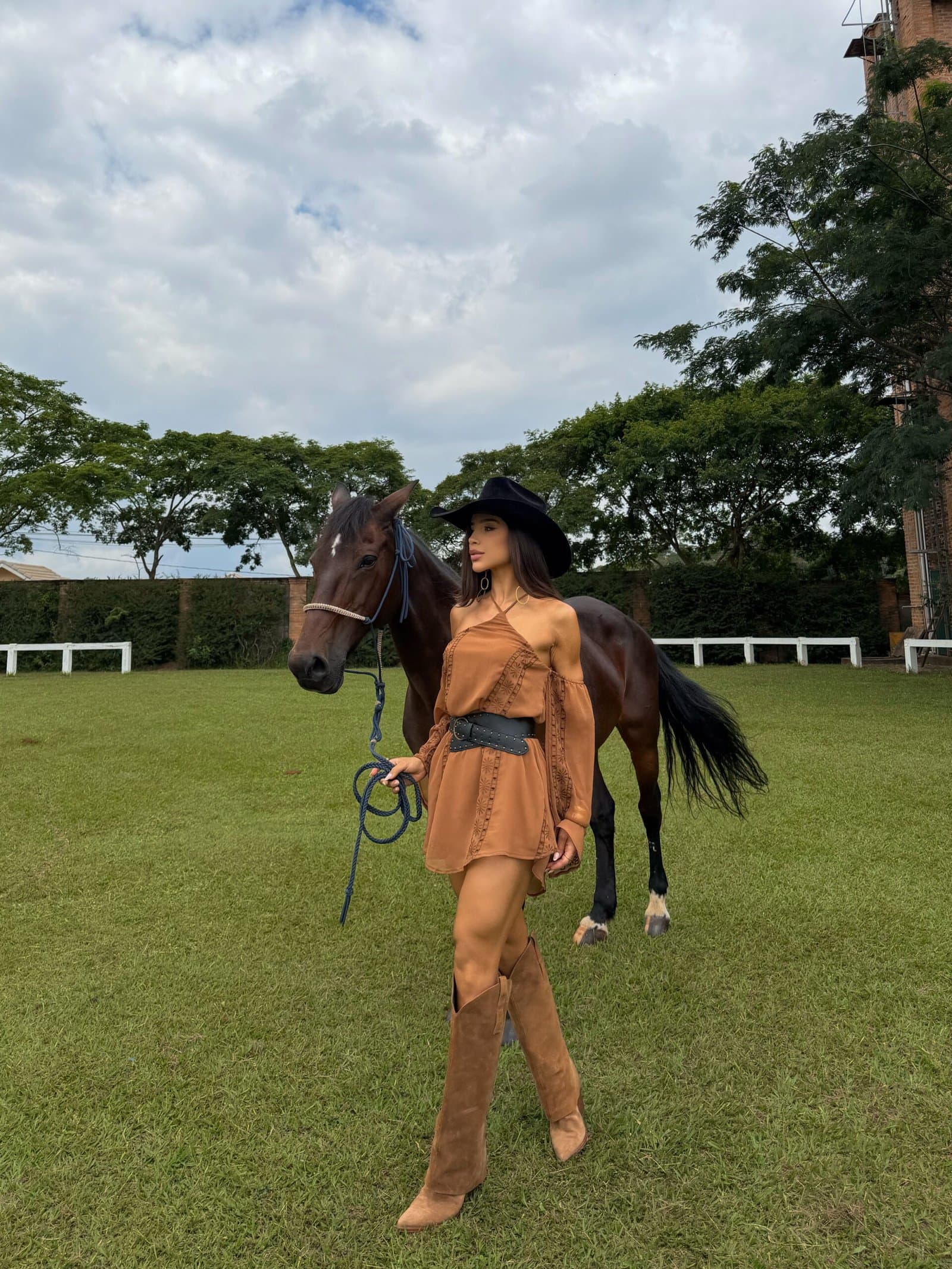 Vestido Laponne Marrom