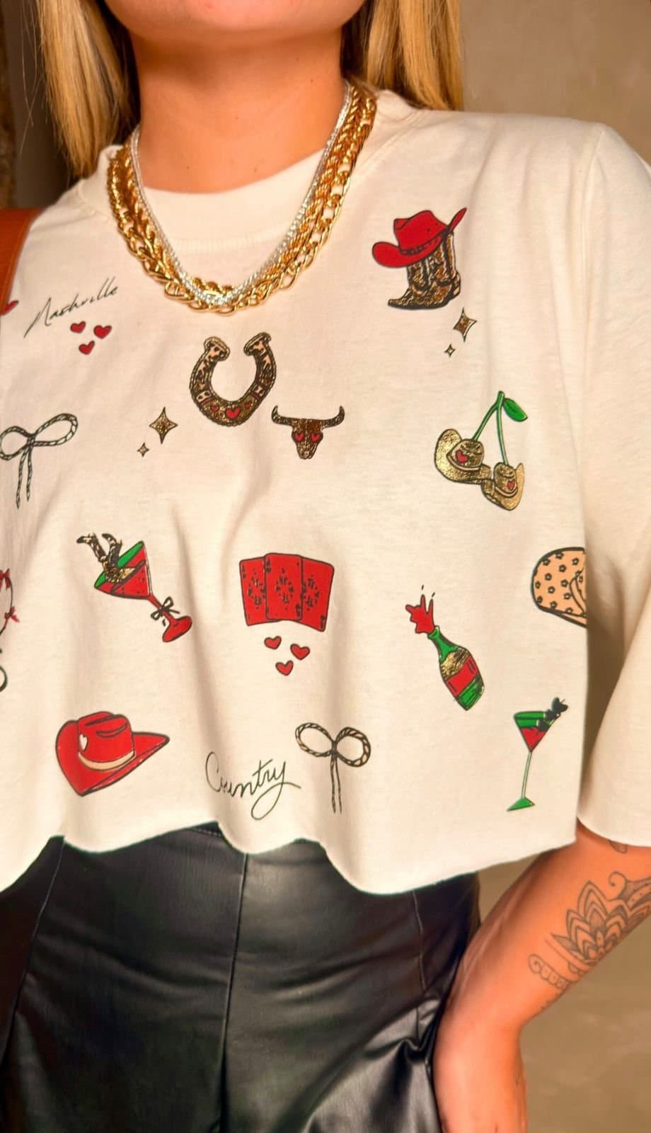 T-shirts Cropped Country Cute