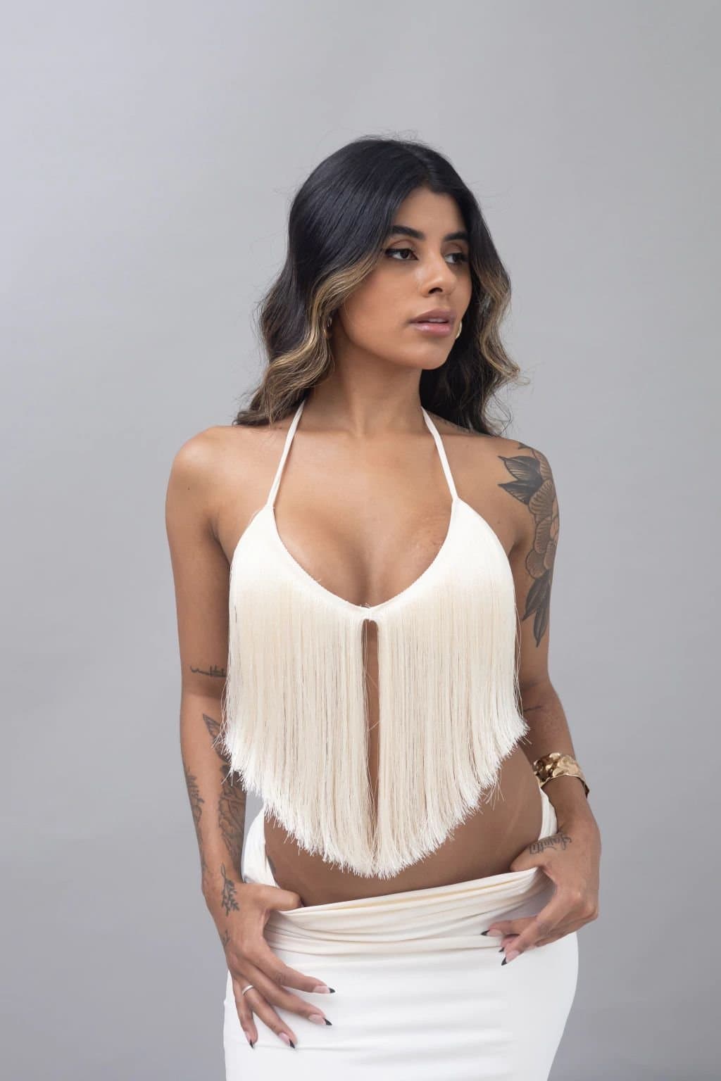 Cropped Top Franjas Valen