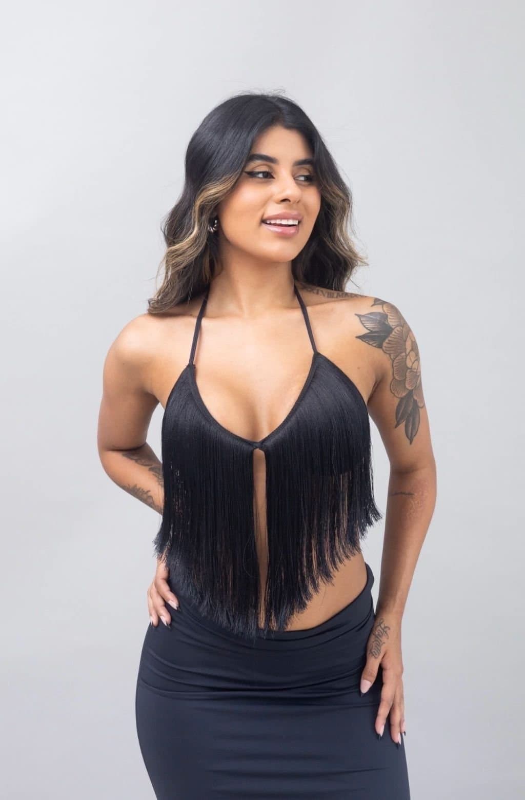 Cropped Top Franjas Valen