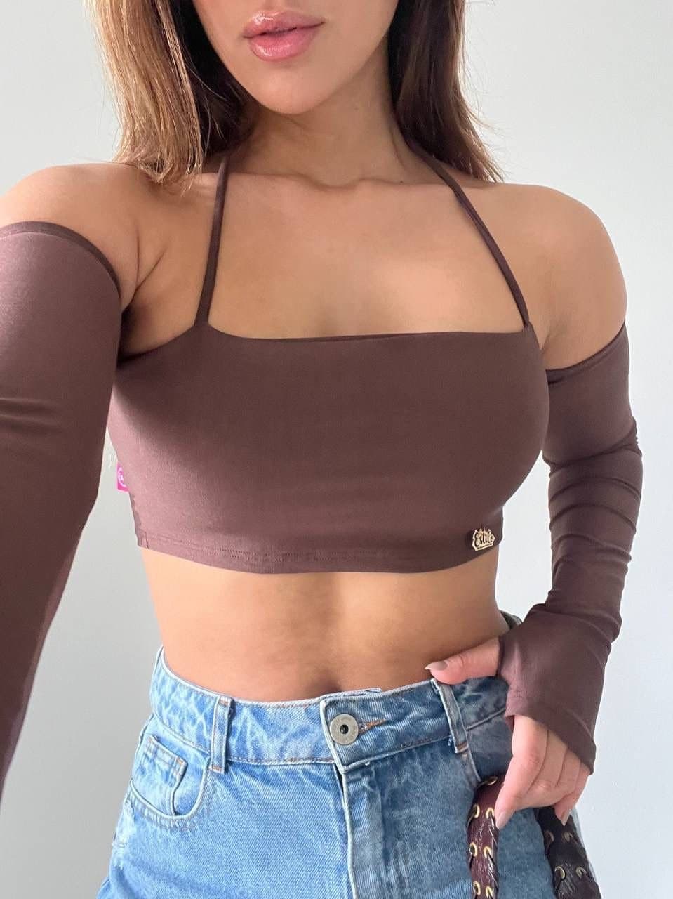 Cropped Manguinha Sophie