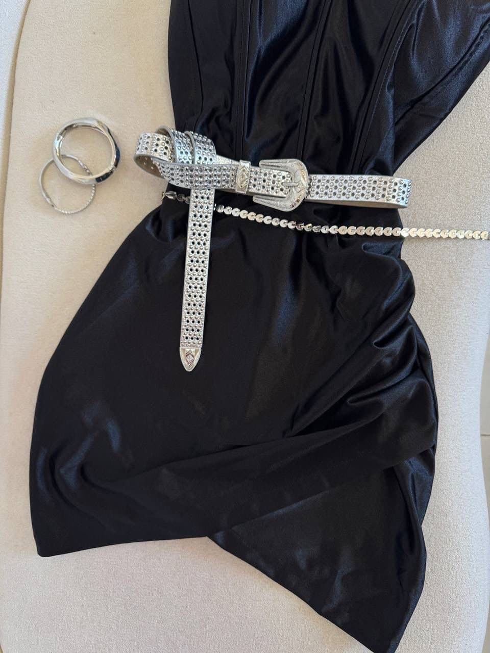 Cinto Prata Metálico Fivela