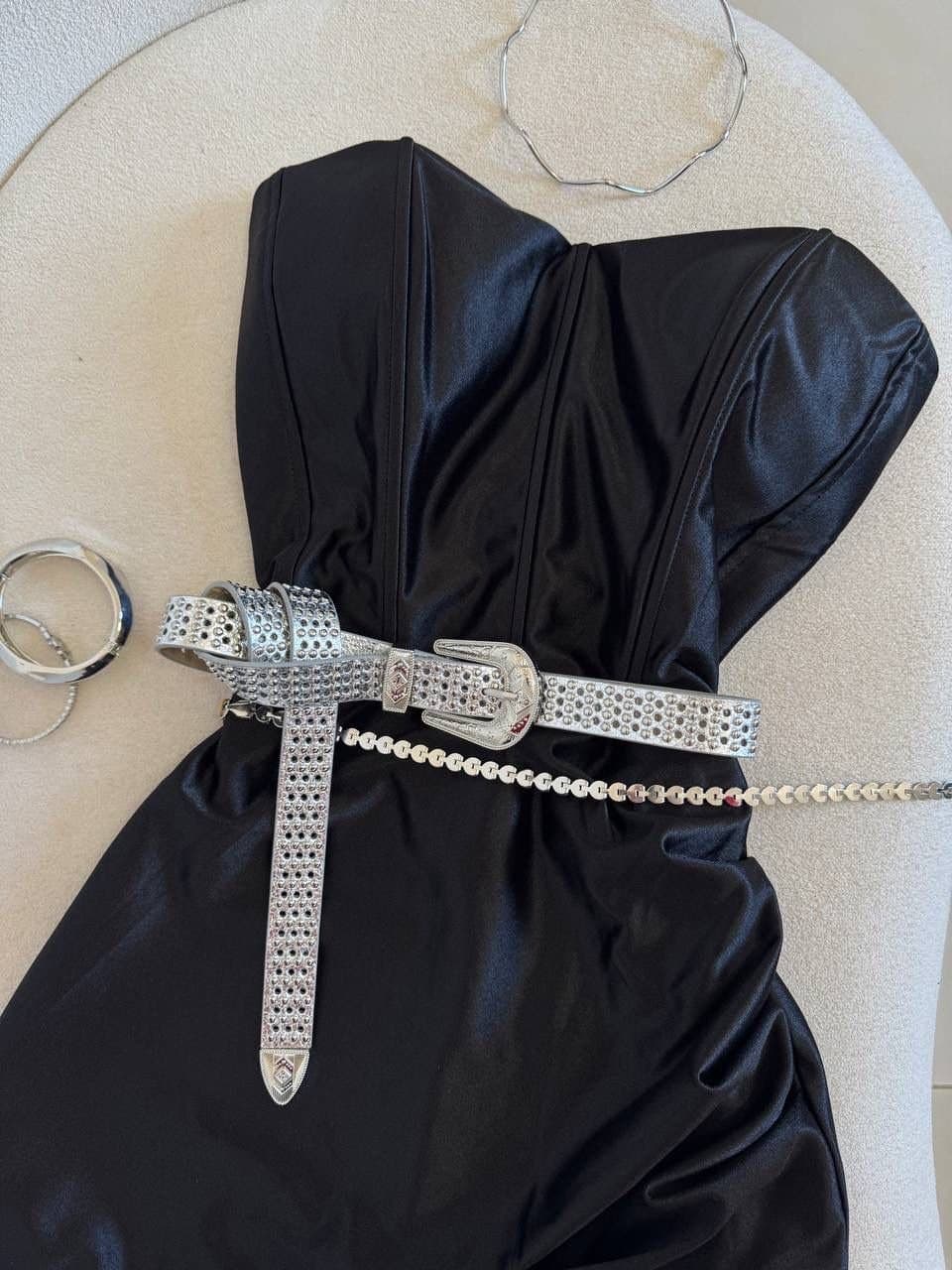 Cinto Prata Metálico Fivela