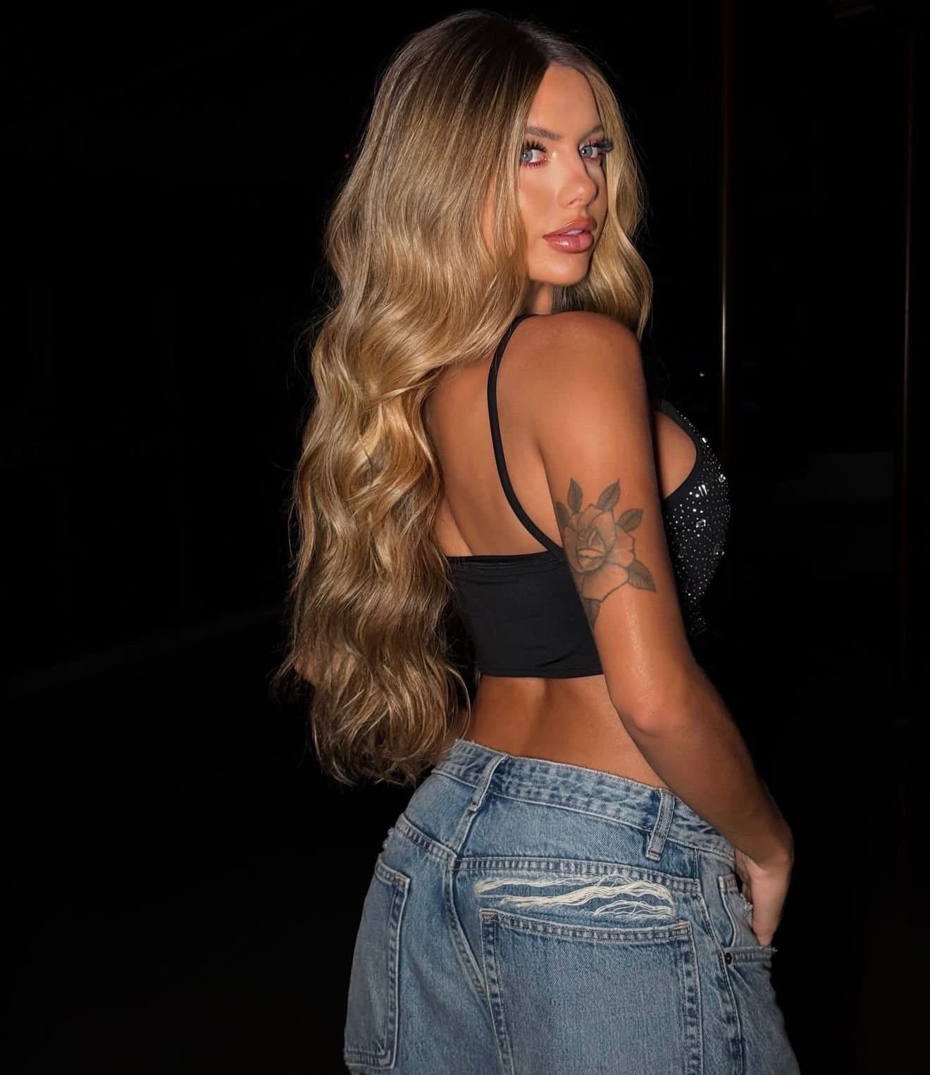 Cropped Alcinha com Strass Preto