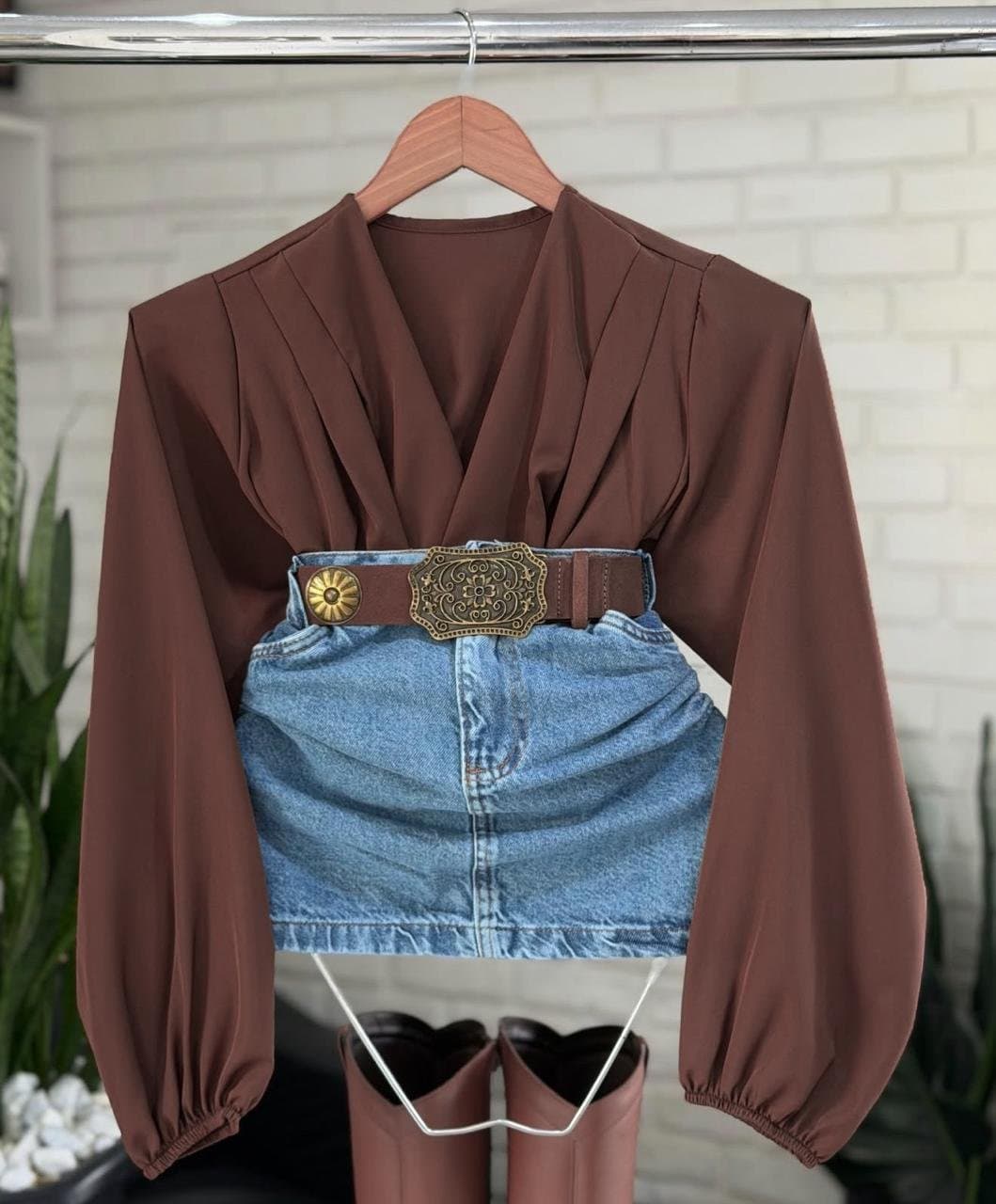 Camisa Cruzada Transpassada