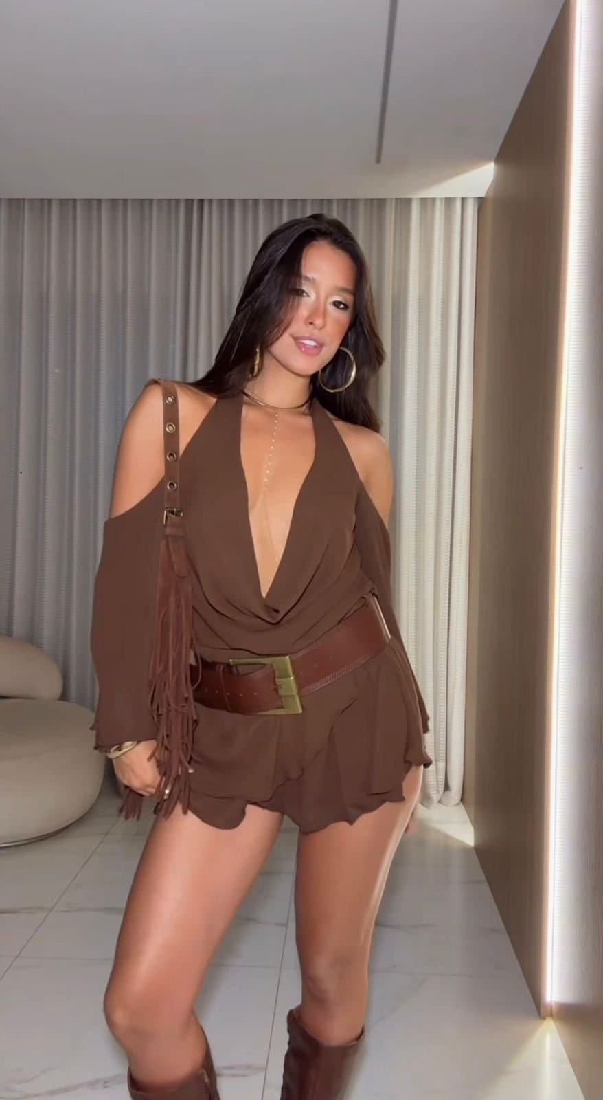 Vestido/macaquinho Chiffon Cristina