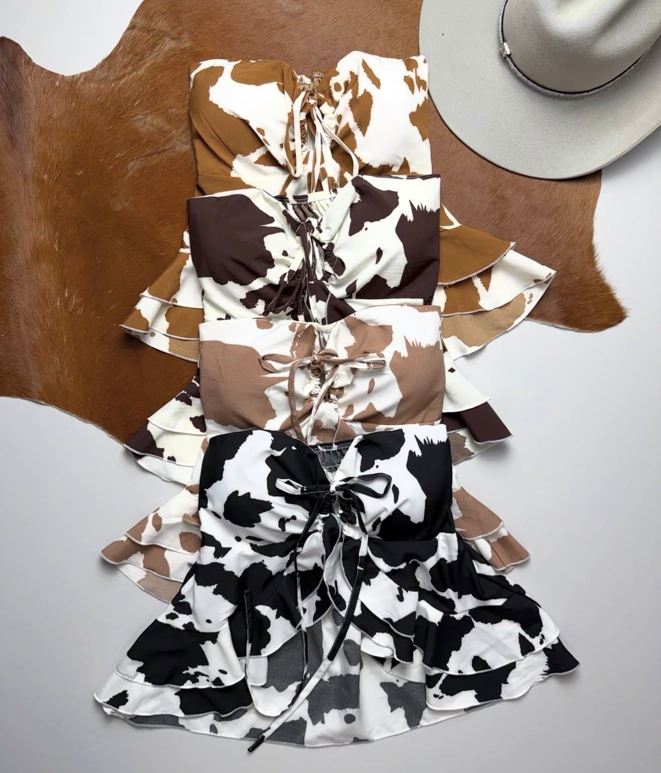 Bata Cow Print Várias Formas de Amarração