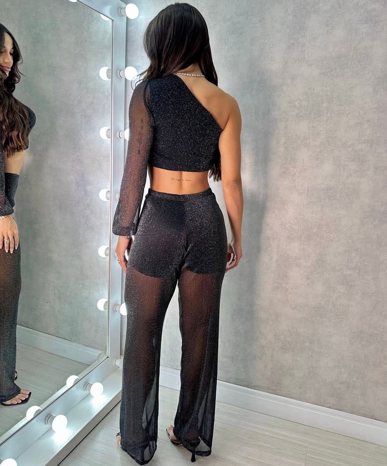 Conjunto de Calça Tule Lurex