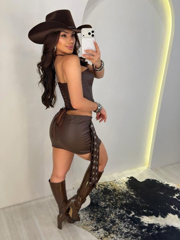 Cropped Corset Courino Coração