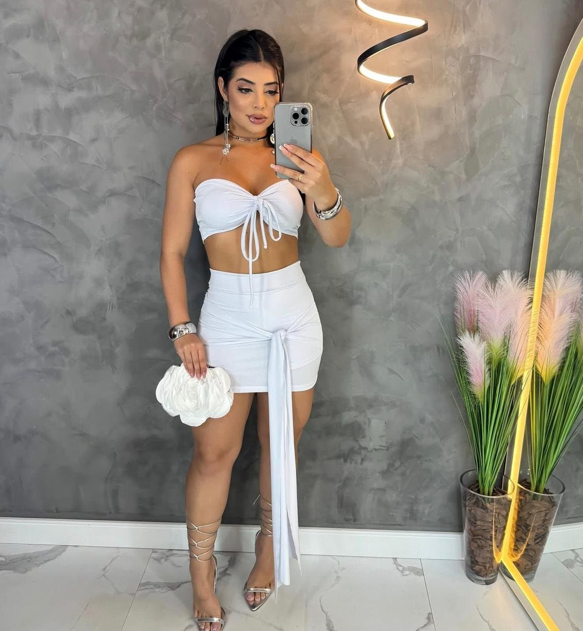 Cropped Amarração Branco