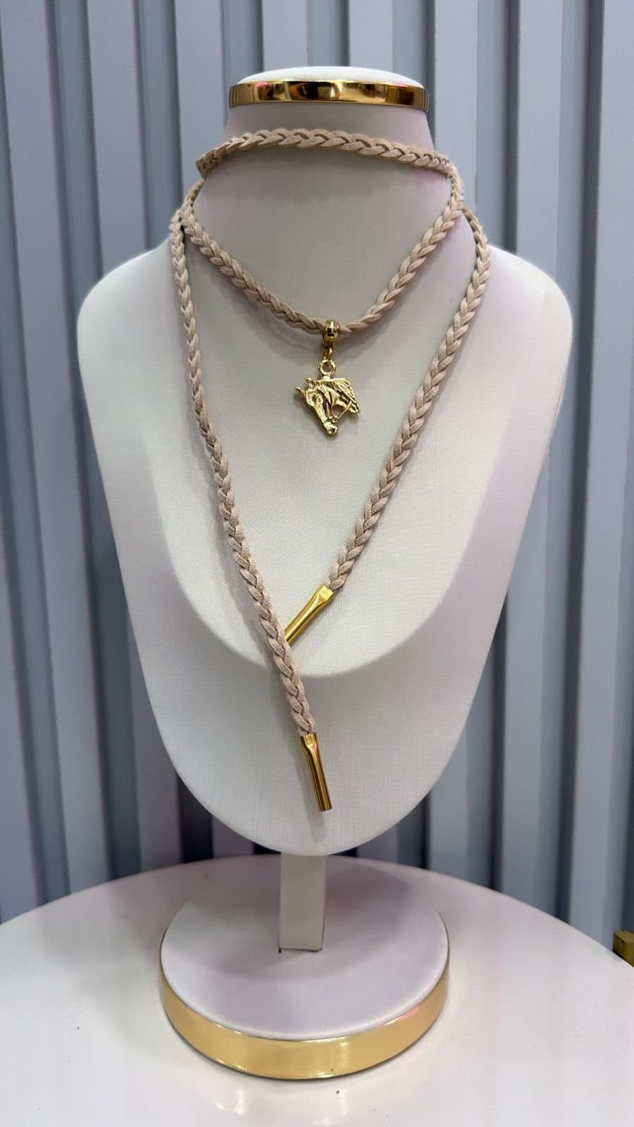 Colar Choker Gravatinha Country Trançado