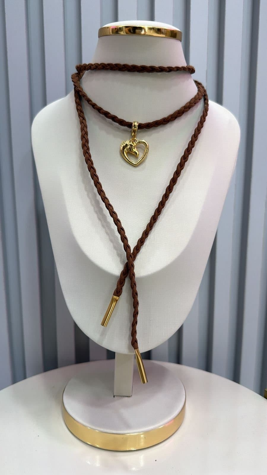 Colar Choker Gravatinha Country Trançado