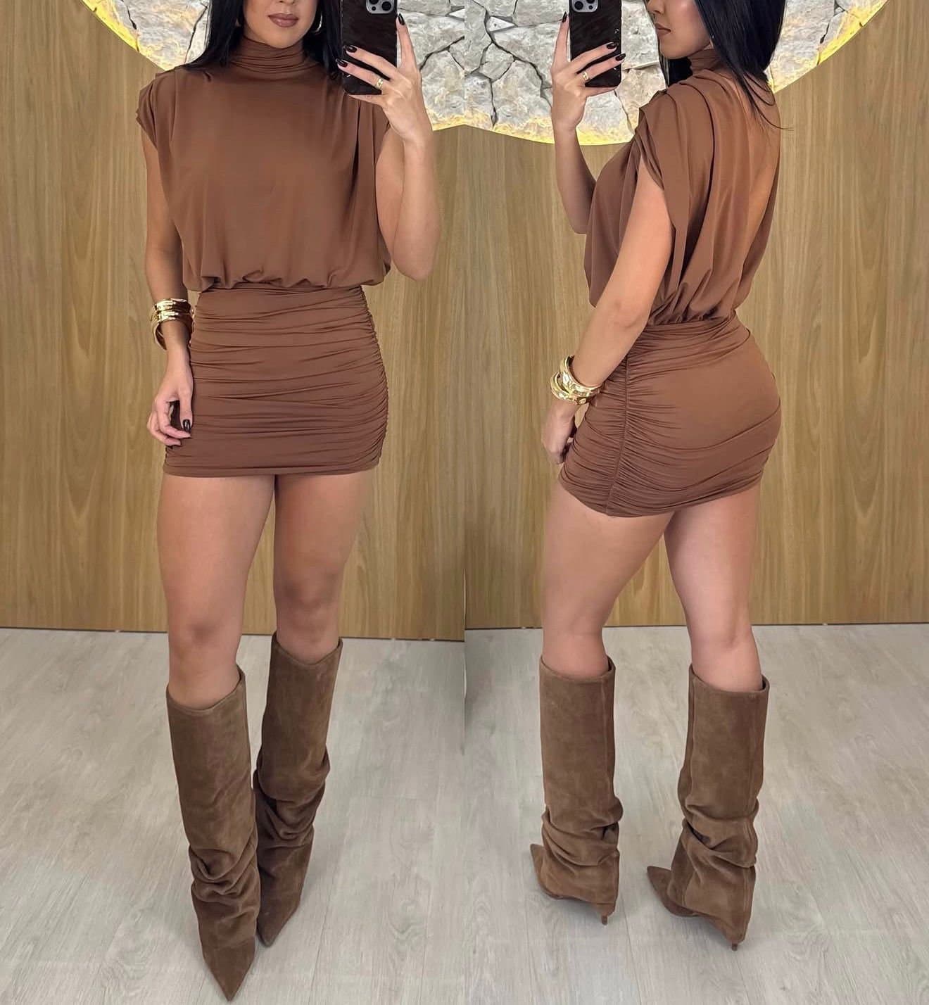 Vestido Sandy Marrom