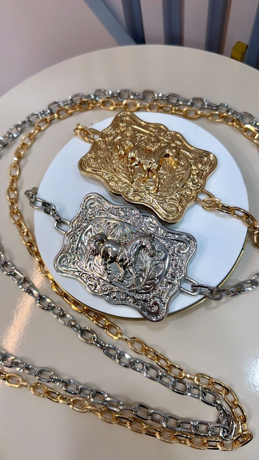 Cinto Corrente Country Fivela Quadrada