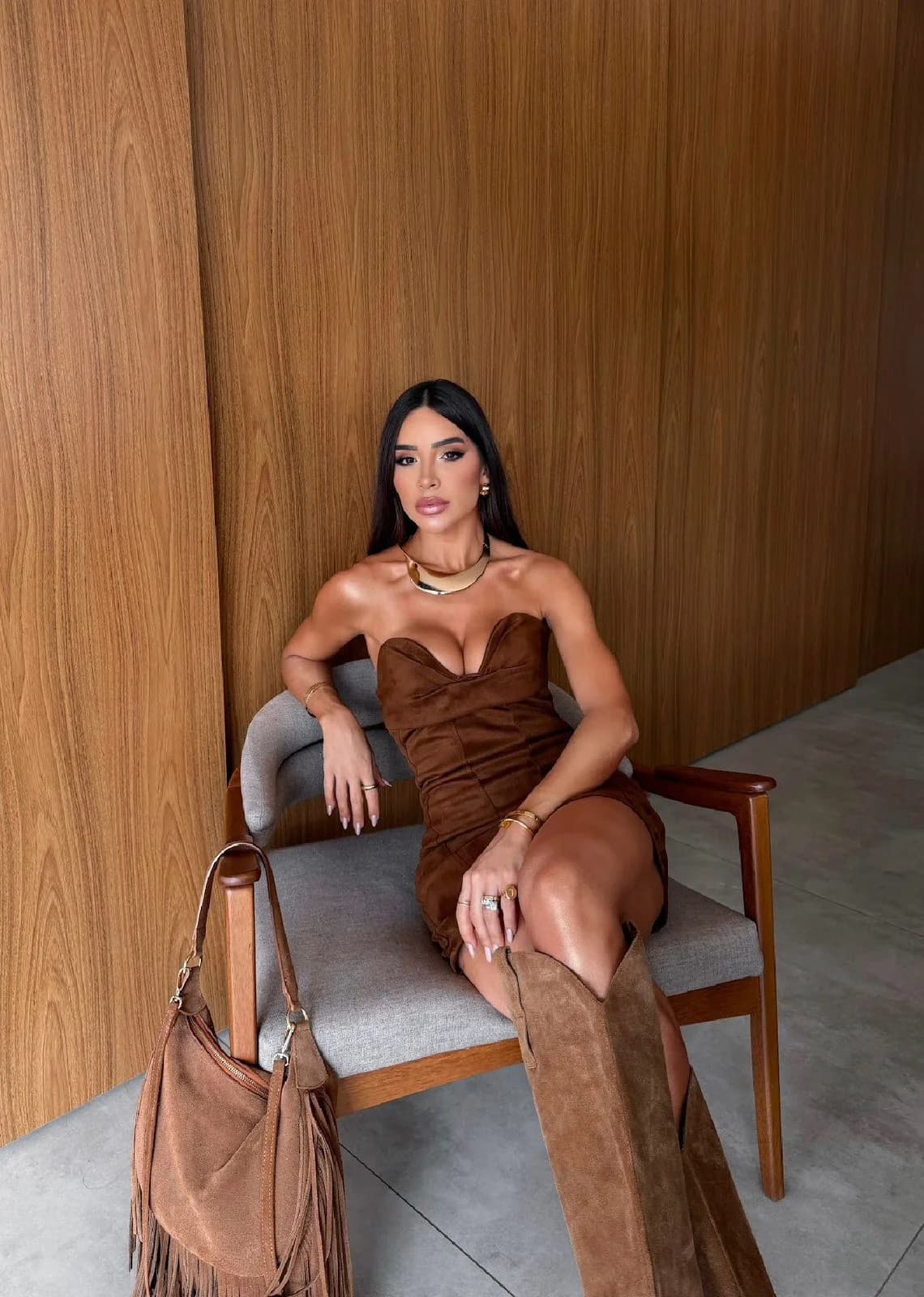Vestido Suede Montana
