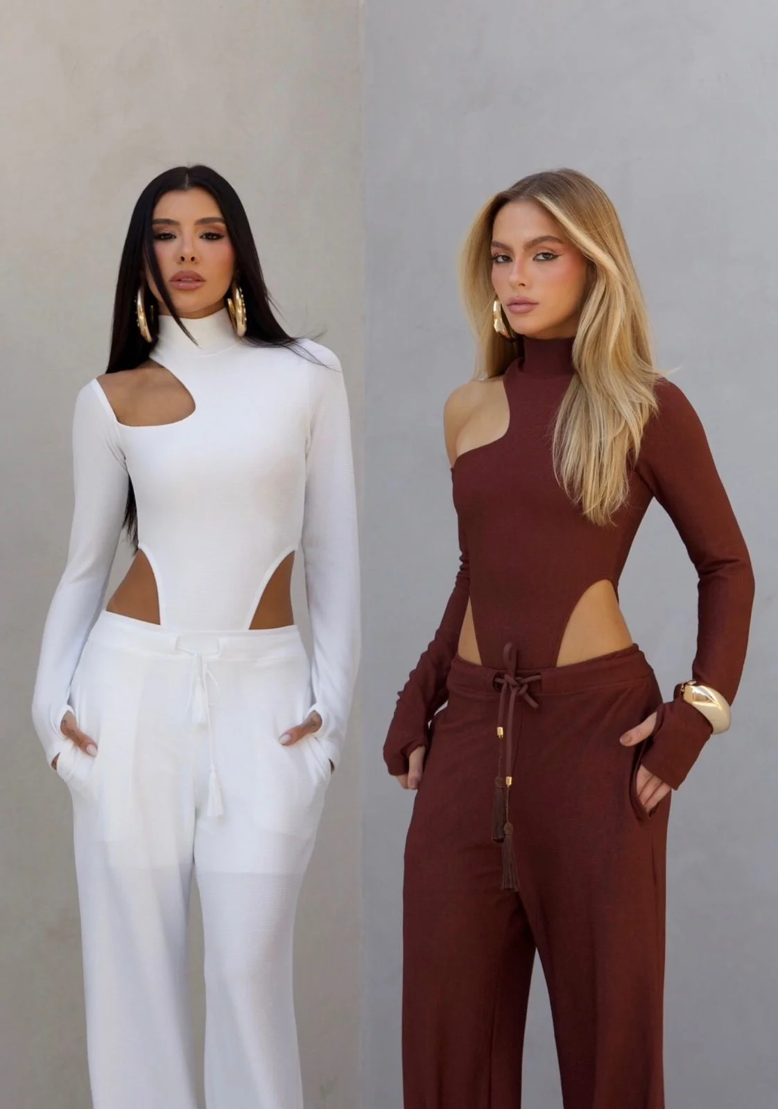 Conjunto Kim Body + Calça Tricot Texturizado