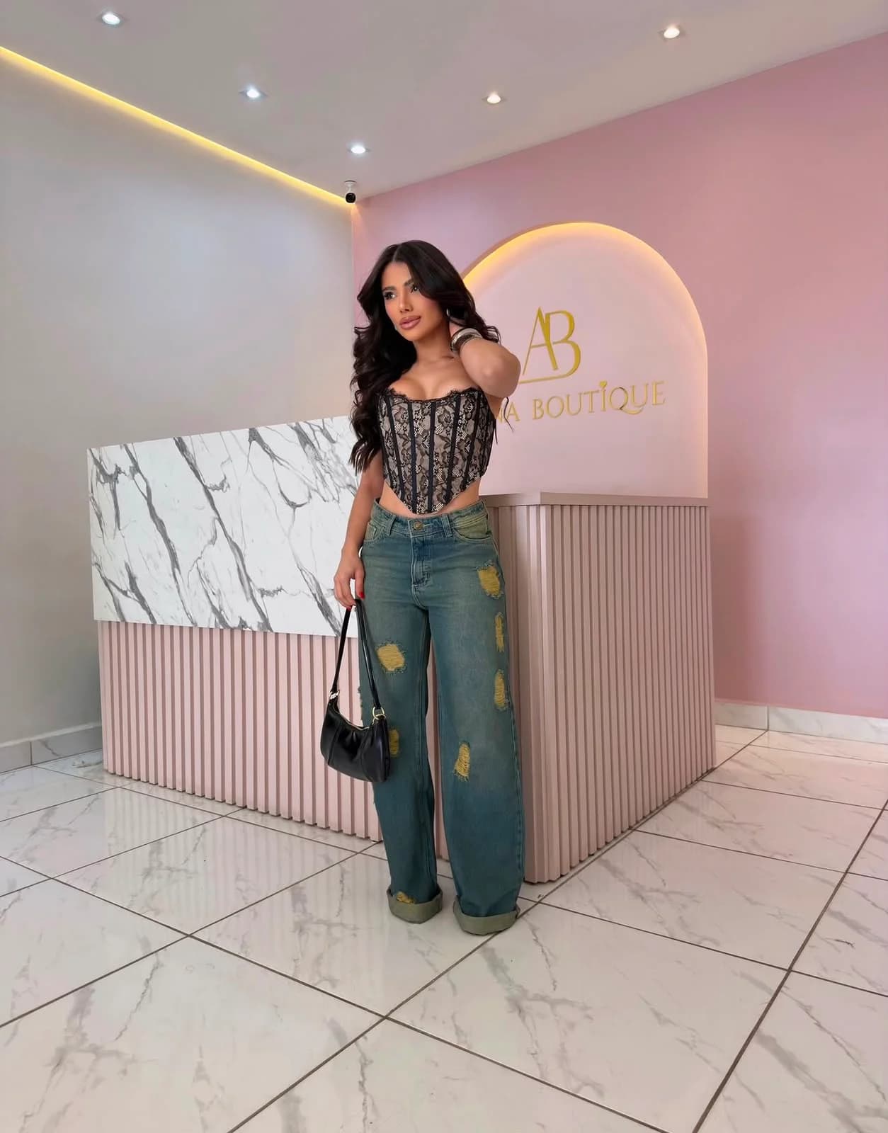 Calça Jeans Sensação Wide Leg Destroyed