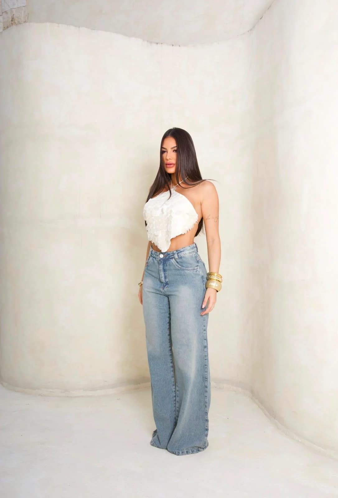 Calça Jeans Sensação Wide Leg Selena