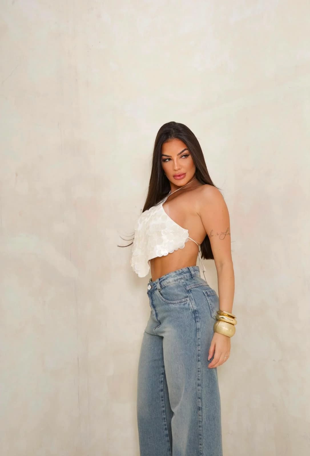 Calça Jeans Sensação Wide Leg Selena