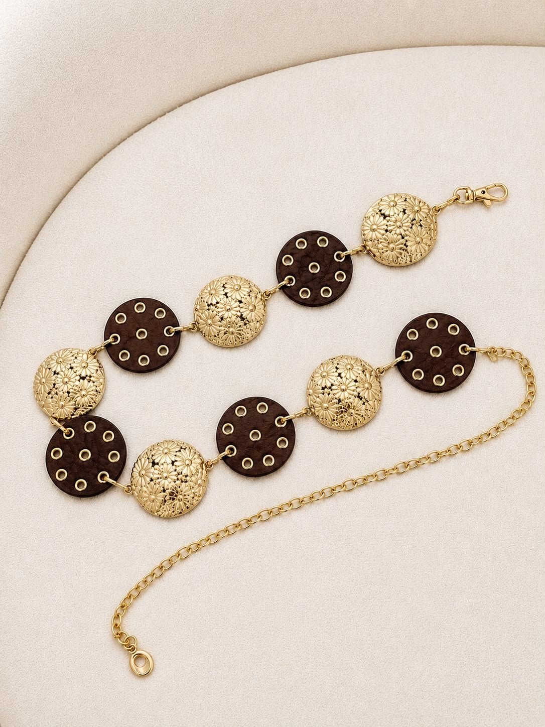 Cinto Corrente Boho Marrom