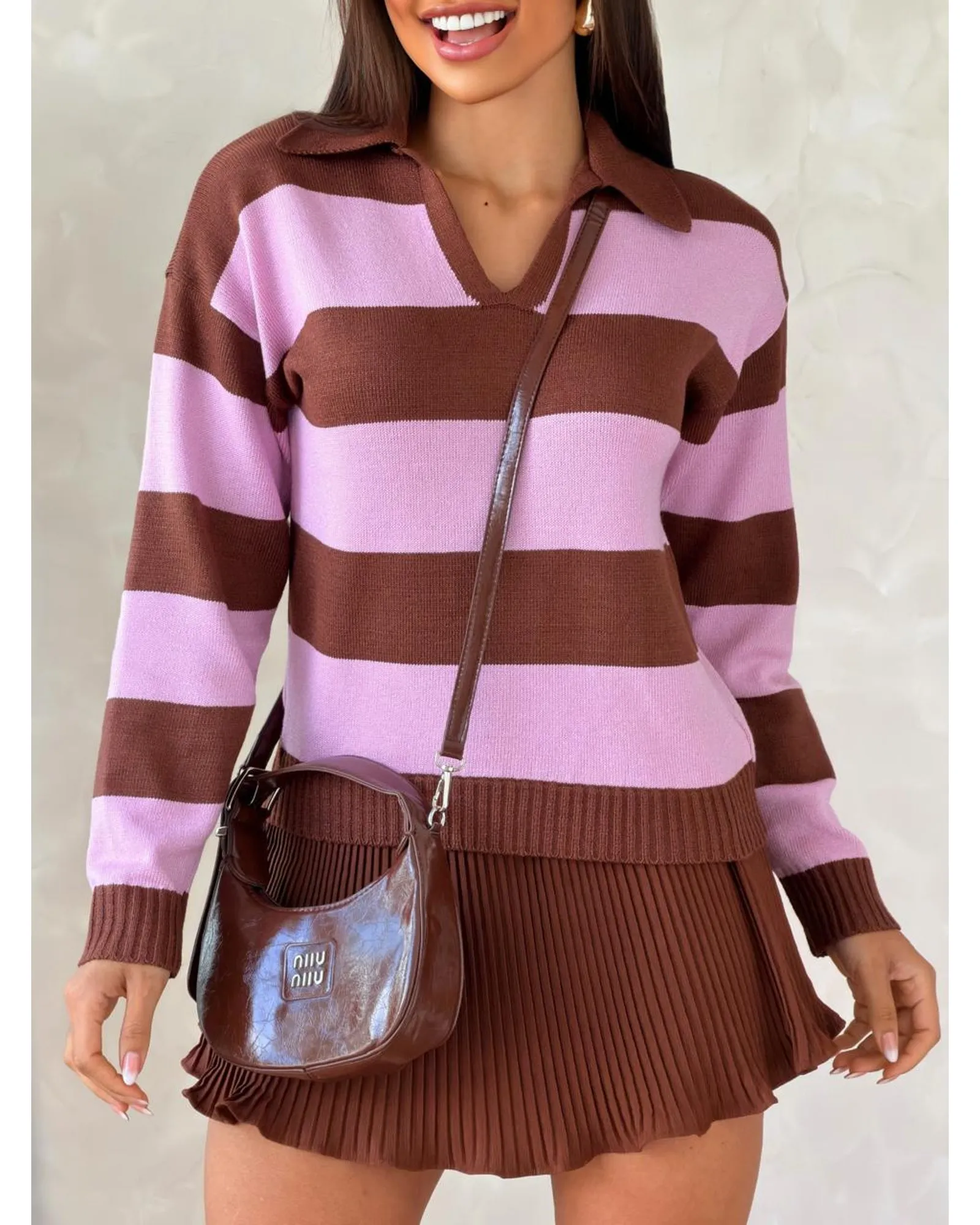 Blusa Tricô Modal Listrado Hannah