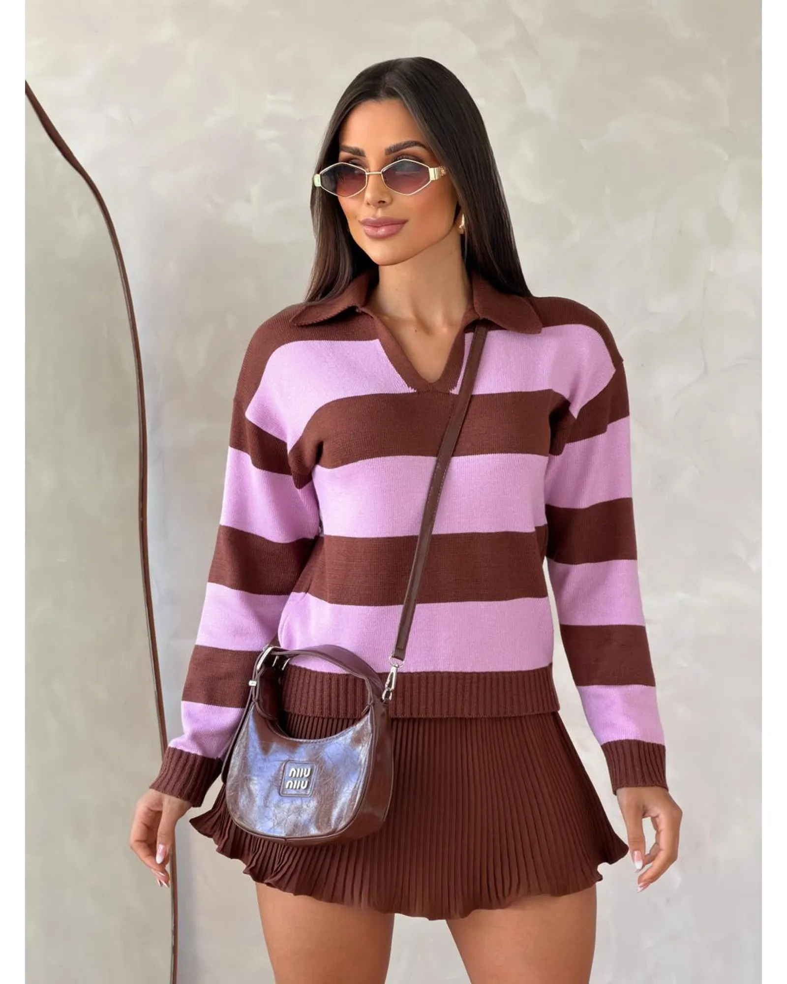 Blusa Tricô Modal Listrado Hannah