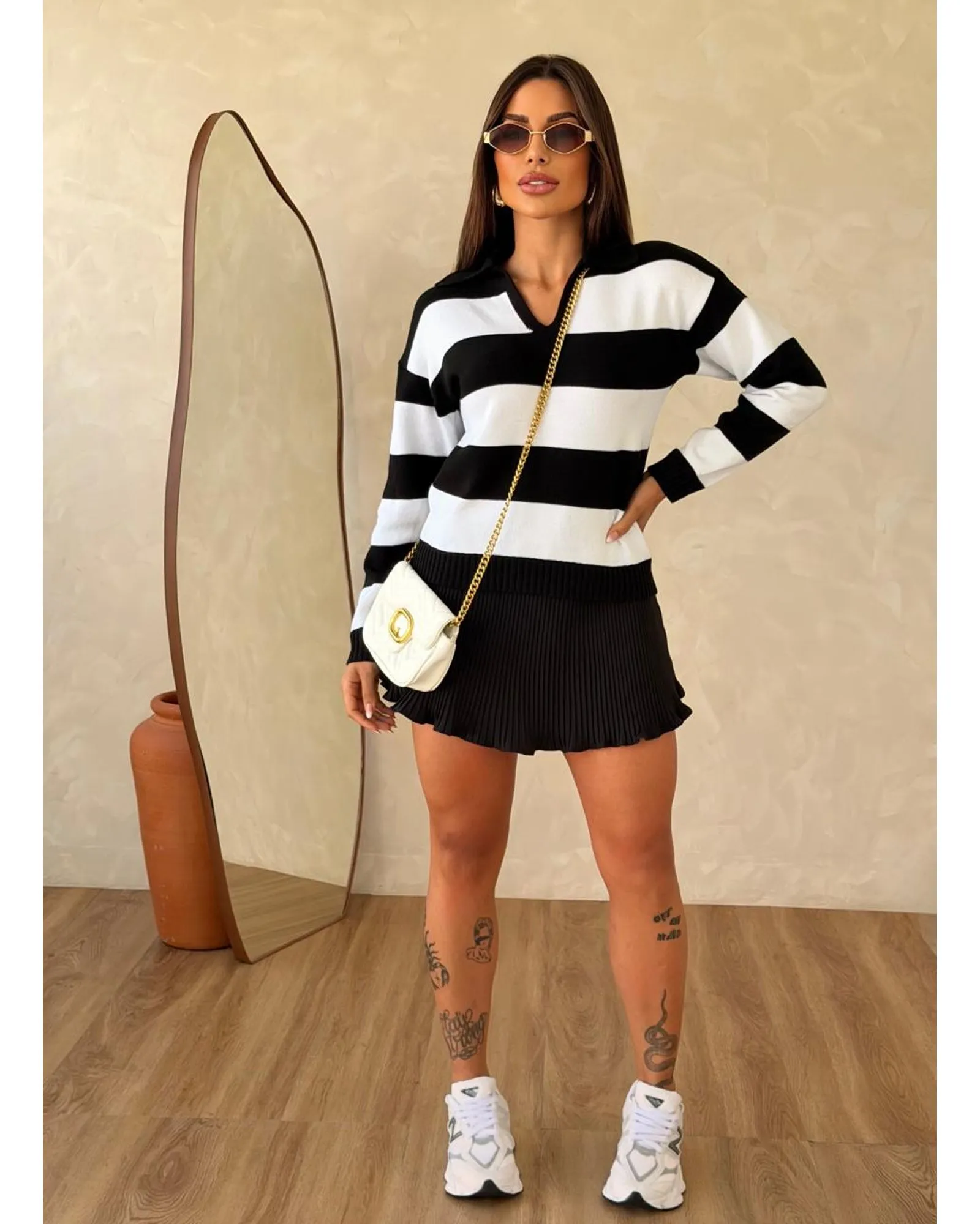 Blusa Tricô Modal Listrado Hannah