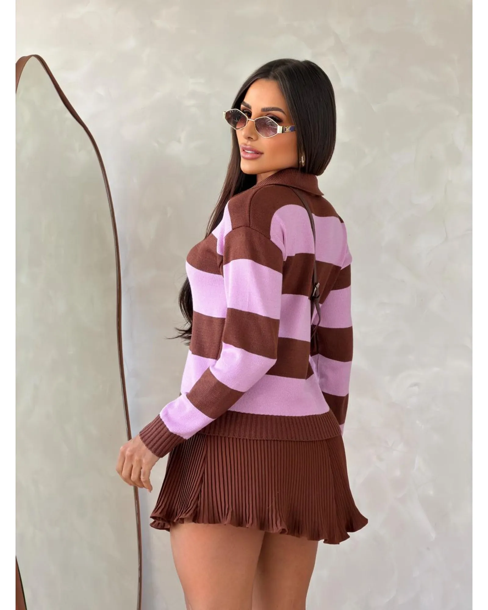 Blusa Tricô Modal Listrado Hannah