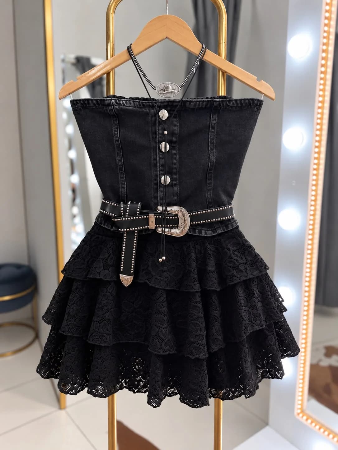 Cropped Jeans Tomara que Caia Estonado Preto