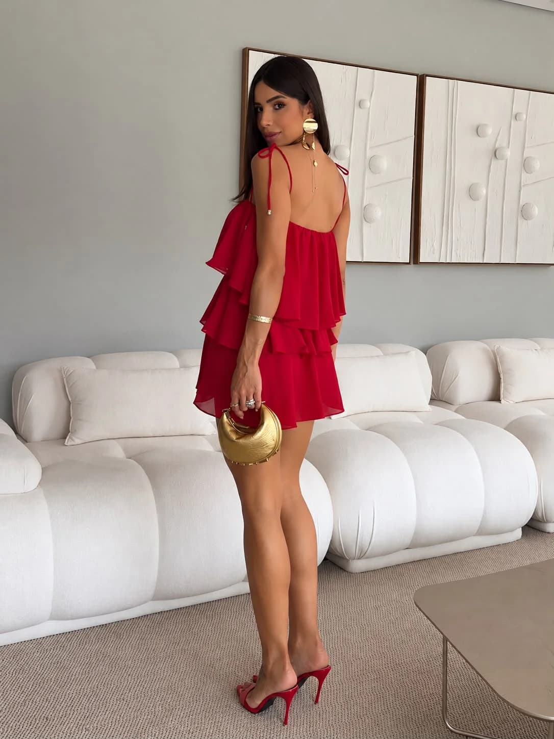 Vestido/macaquinho Chiffon Priscila