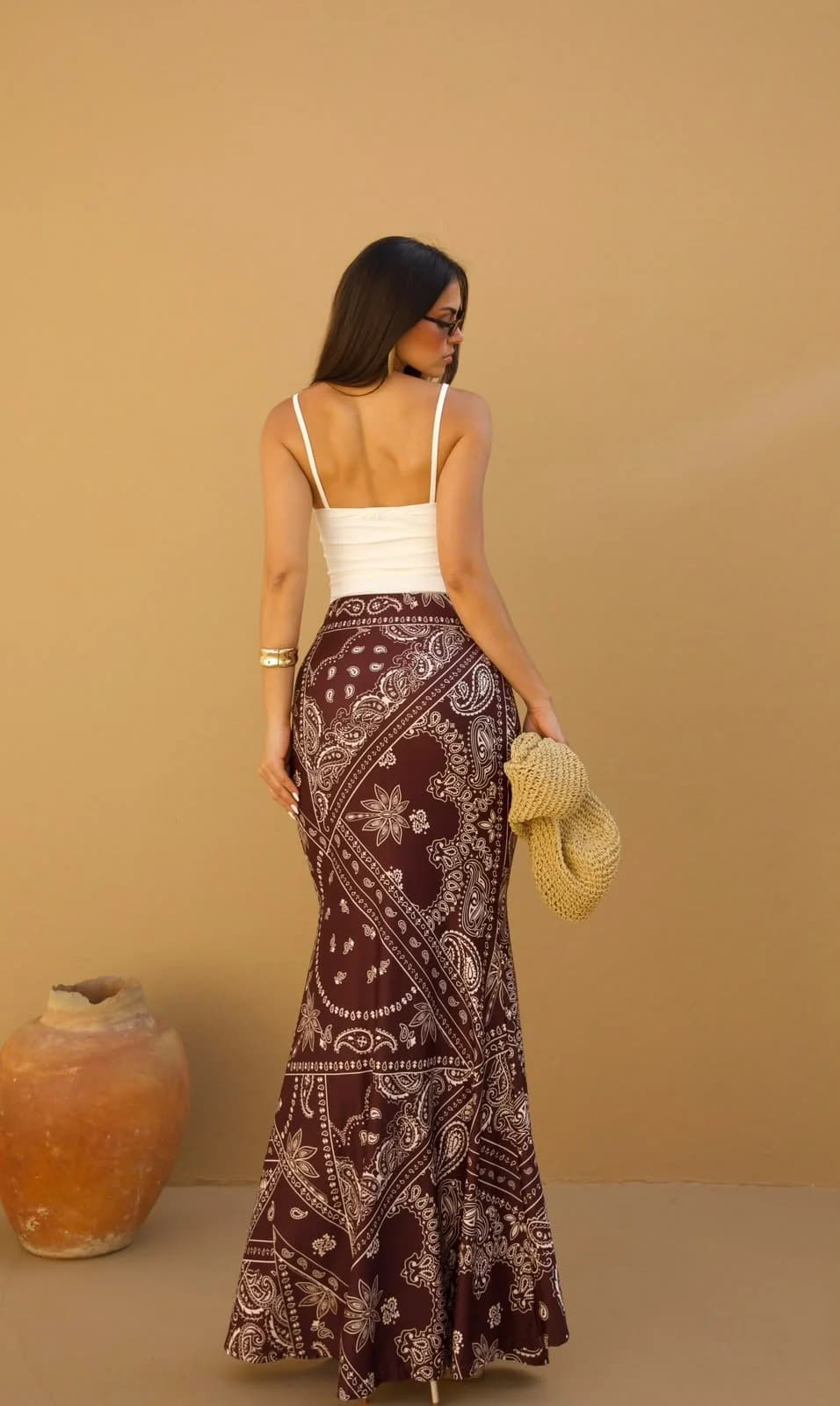 Saia Longa Estampada Sereia