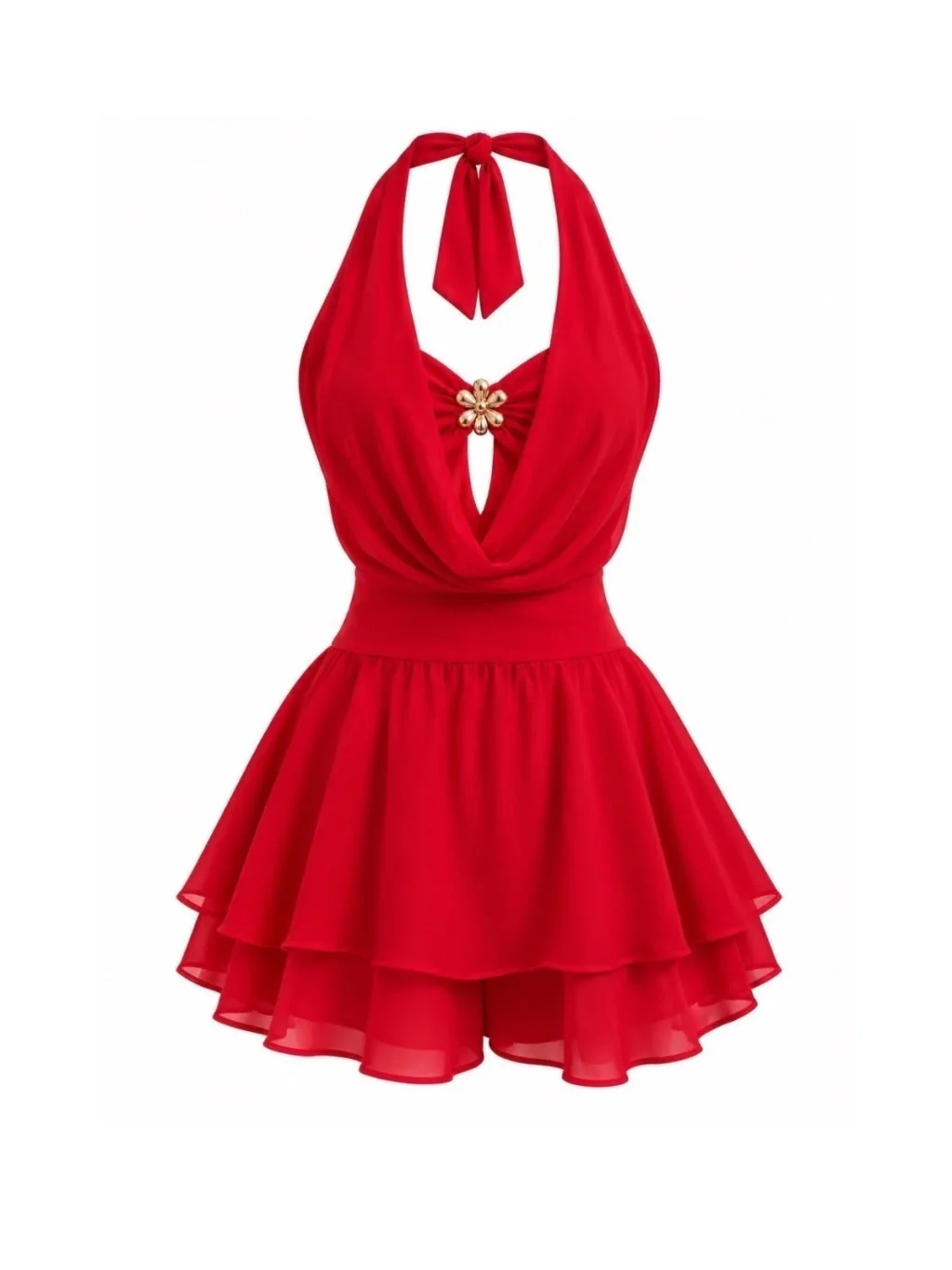 Vestido/macaquinho Chiffon Helena