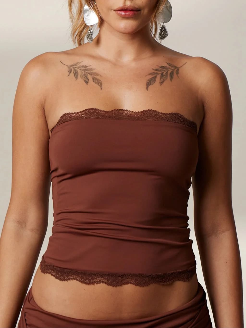 Cropped Tube Faixa Renda
