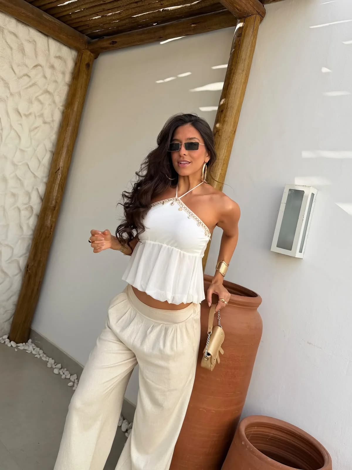 Blusa Bata Tule Conchinhas