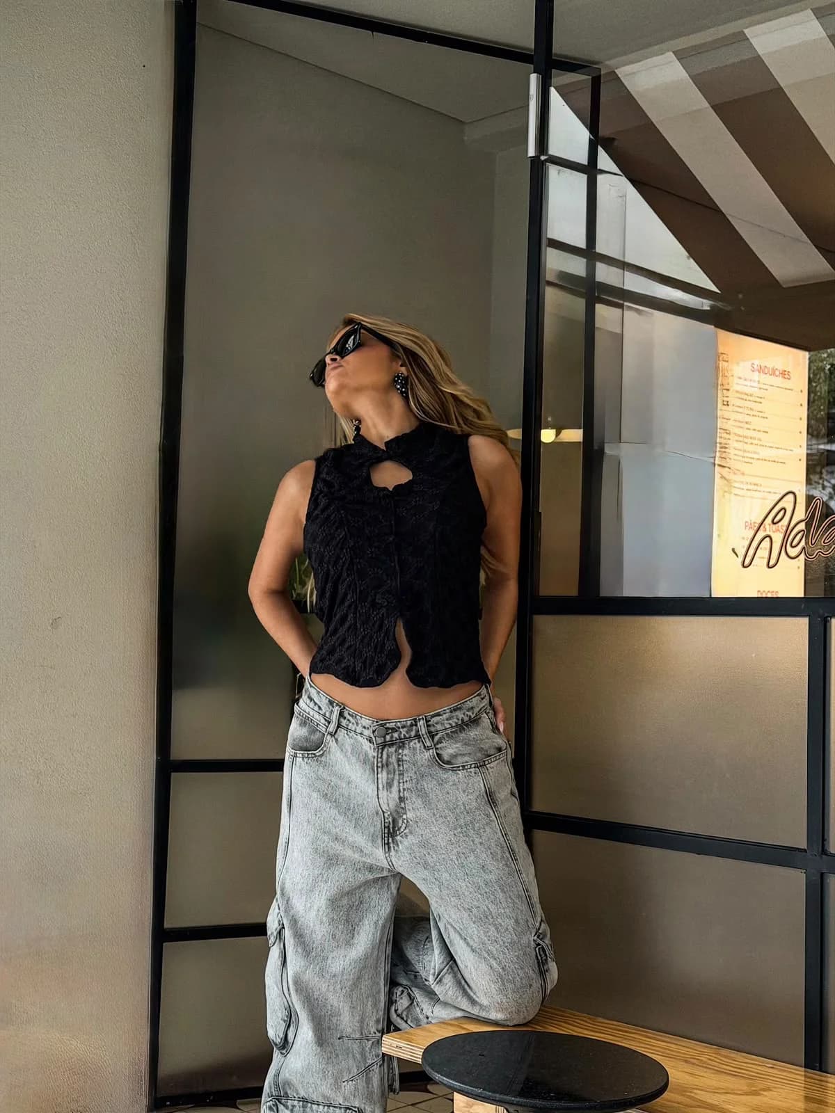 Blusa Renda Asiática Fecho Oriental